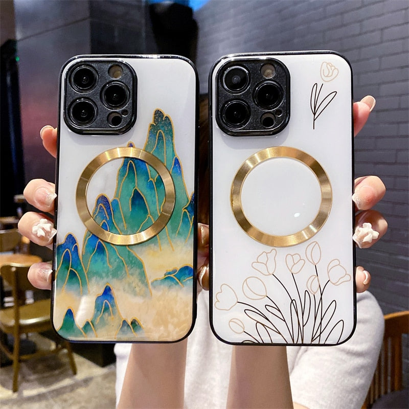 Dreamlike Floraland Apple iPhone Case With MagSafe Ring-Exoticase-
