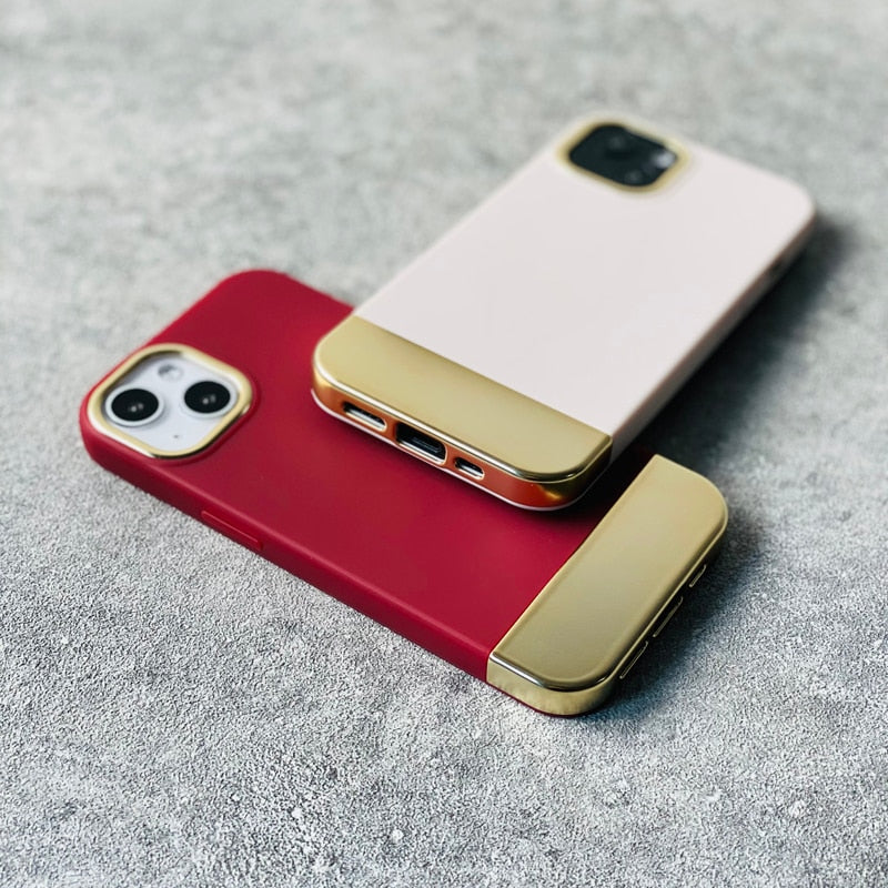 Dual Color Solid iPhone Case - Exoticase -