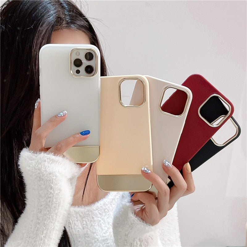 Dual Color Solid iPhone Case-Exoticase-