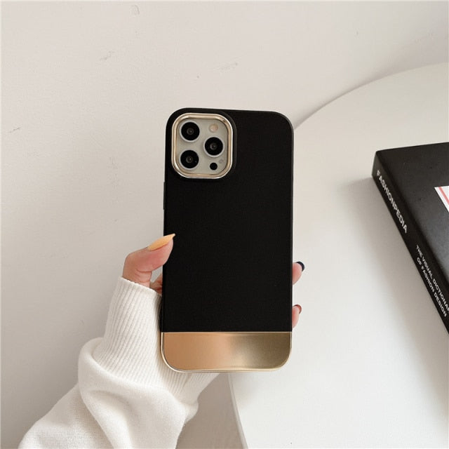 Dual Color Solid iPhone Case-Exoticase-For iPhone 13 Pro Max-Black-