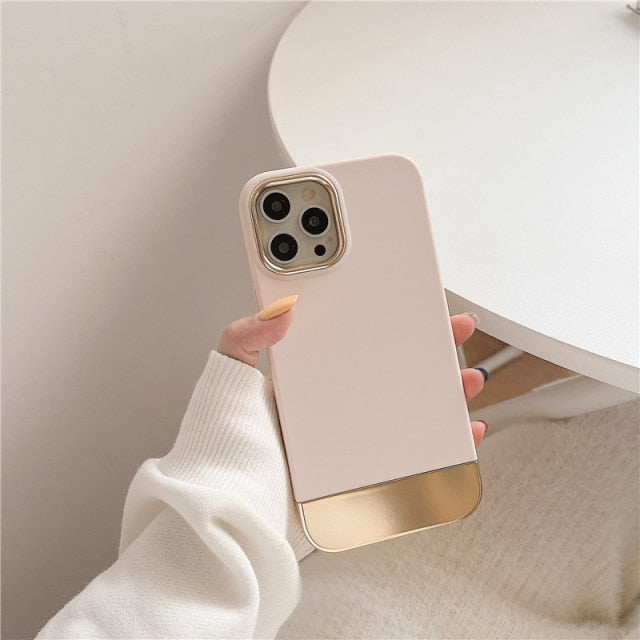 Dual Color Solid iPhone Case - Exoticase - For iPhone 13 Pro Max / Pink