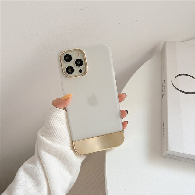 Dual Color Solid iPhone Case-Exoticase-For iPhone 13 Pro Max-White-