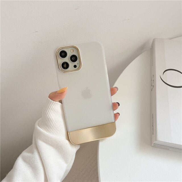 Dual Color Solid iPhone Case - Exoticase - For iPhone 13 Pro Max / White
