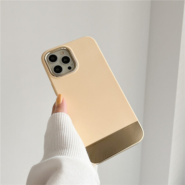 Dual Color Solid iPhone Case - Exoticase - For iPhone 13 Pro Max / Yellow