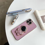 Electroplated Astronaut Holding Star iPhone Case-Exoticase-