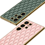 Electroplated Diamond PU Leather Samsung Case-Exoticase-