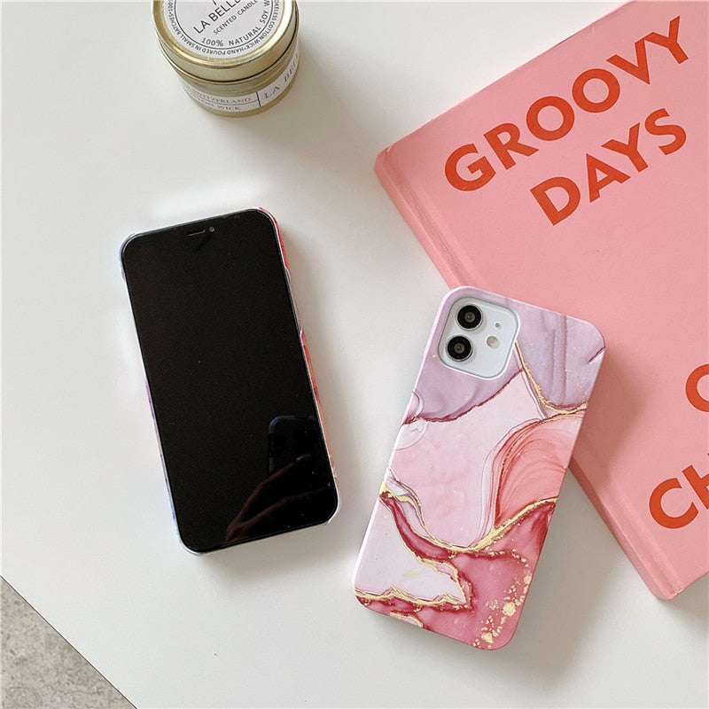 Electroplated Glitterflow Marble iPhone Case - Exoticase -