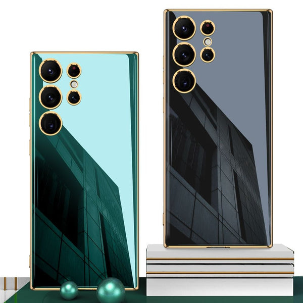Electroplated Lens And Sides Glossy Soft Case For Samsung Galaxy-Exoticase-