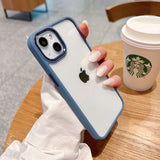 Electroplated Metal Lens iPhone Case - Exoticase - For iPhone 12 / Light blue