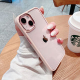Electroplated Metal Lens iPhone Case - Exoticase - For iPhone 12 / Pink