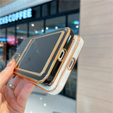 Elegant Plated iPhone Case with Card Pocket-Exoticase-