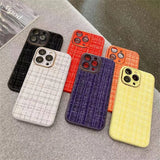 Fabric Silicone Plated and Glass Camera Lens iPhone Case - Exoticase -