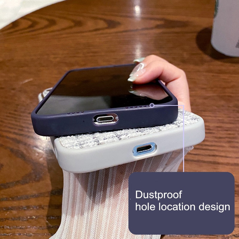 Fabric Silicone Plated and Glass Camera Lens iPhone Case - Exoticase -
