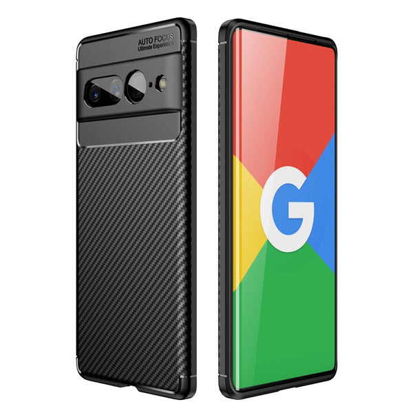 Faux Carbon Fiber Google Pixel Case-Exoticase-Google Pixel 7 Pro-Black-