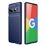 Faux Carbon Fiber Google Pixel Case - Exoticase - Google Pixel 7 Pro / Blue