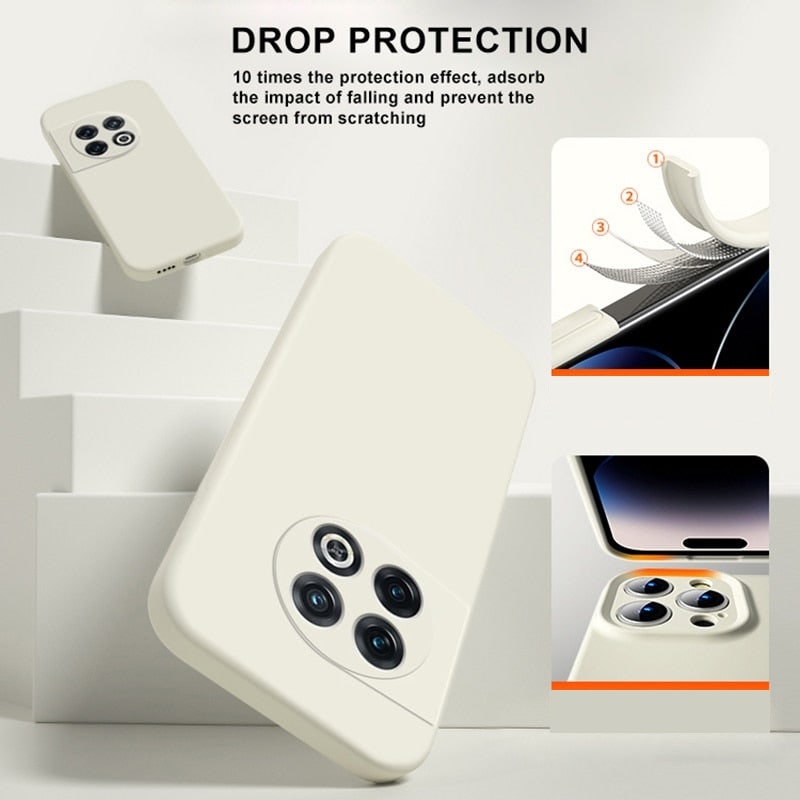 Square Liquid Silicone OnePlus Case-Exoticase-