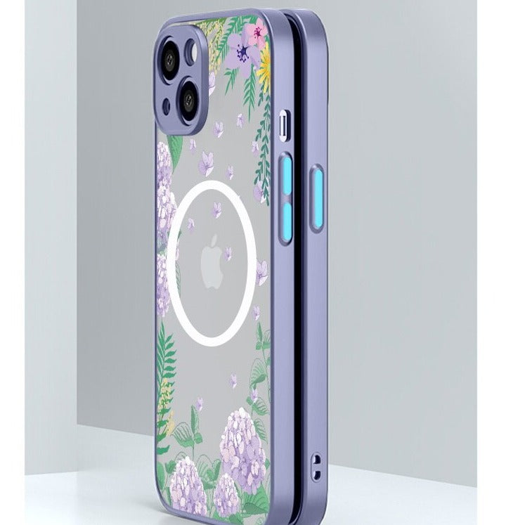 Floral Bloom Matte MagSafe iPhone Case-Exoticase-