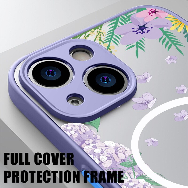 Floral Bloom Matte MagSafe iPhone Case-Exoticase-
