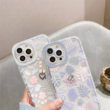 Floral Round Camera Hole iPhone Case - Exoticase -