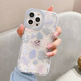 Floral Round Camera Hole iPhone Case-Exoticase-For iPhone 13 Pro max-A-