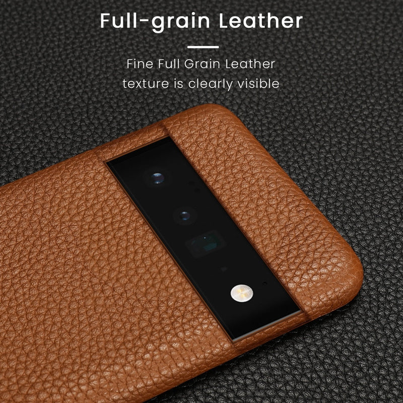 Genuine Cowhide Leather Google Pixel Phone Case-Pixel 7 Cases-Exoticase-