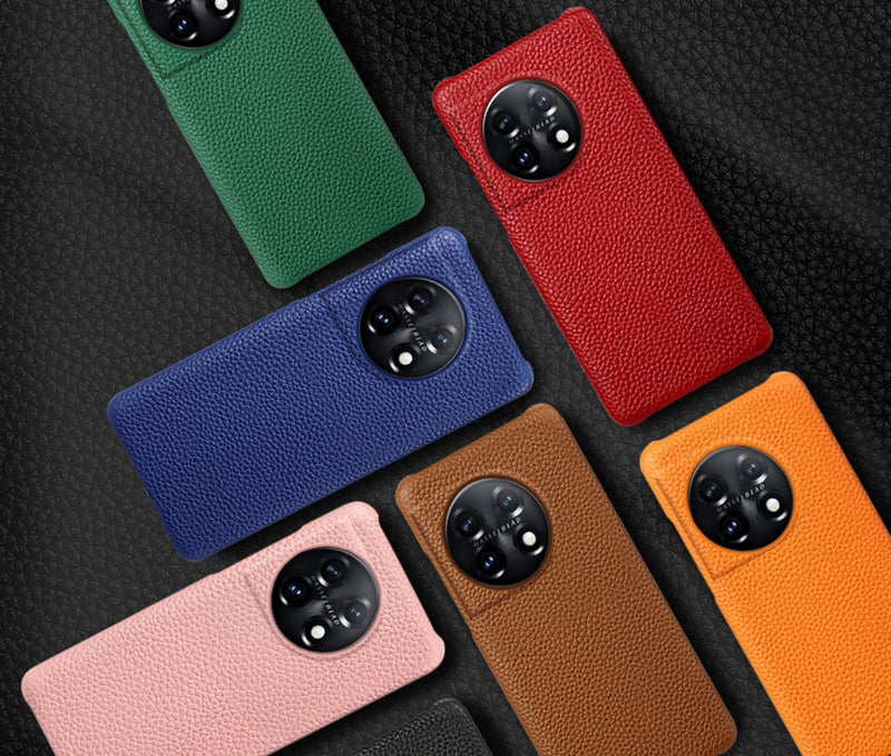 Genuine Litchi Grain Leather OnePlus Case-Exoticase-
