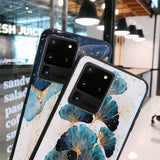 Gold Foil Floral Marble Samsung Case-Samsung Galaxy Phone Case-Exoticase-
