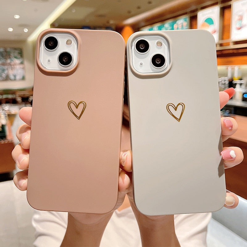 Gold Heart iPhone Case - Exoticase -