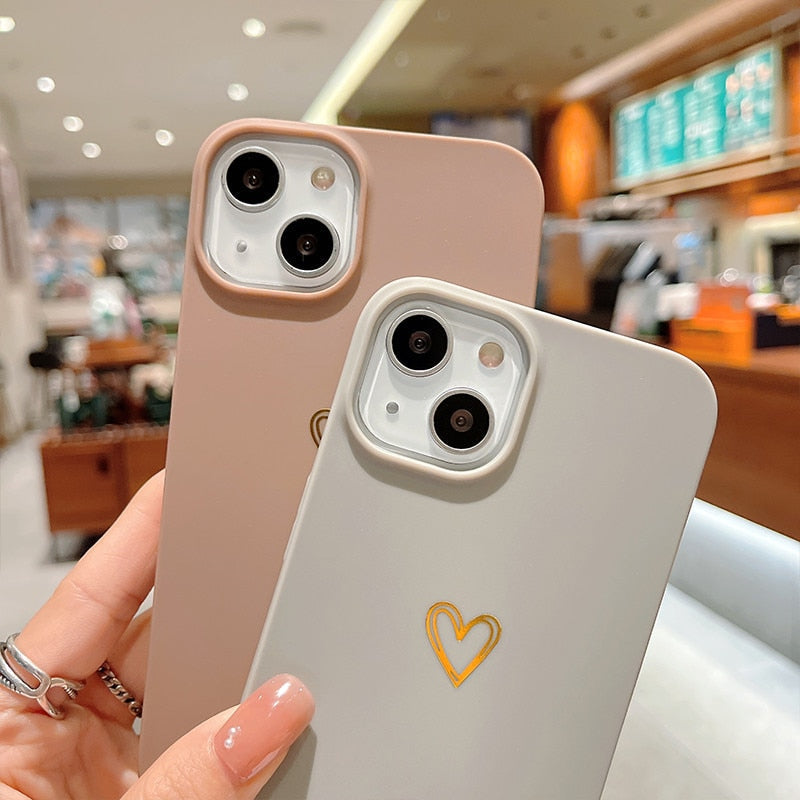 Gold Heart iPhone Case - Exoticase -