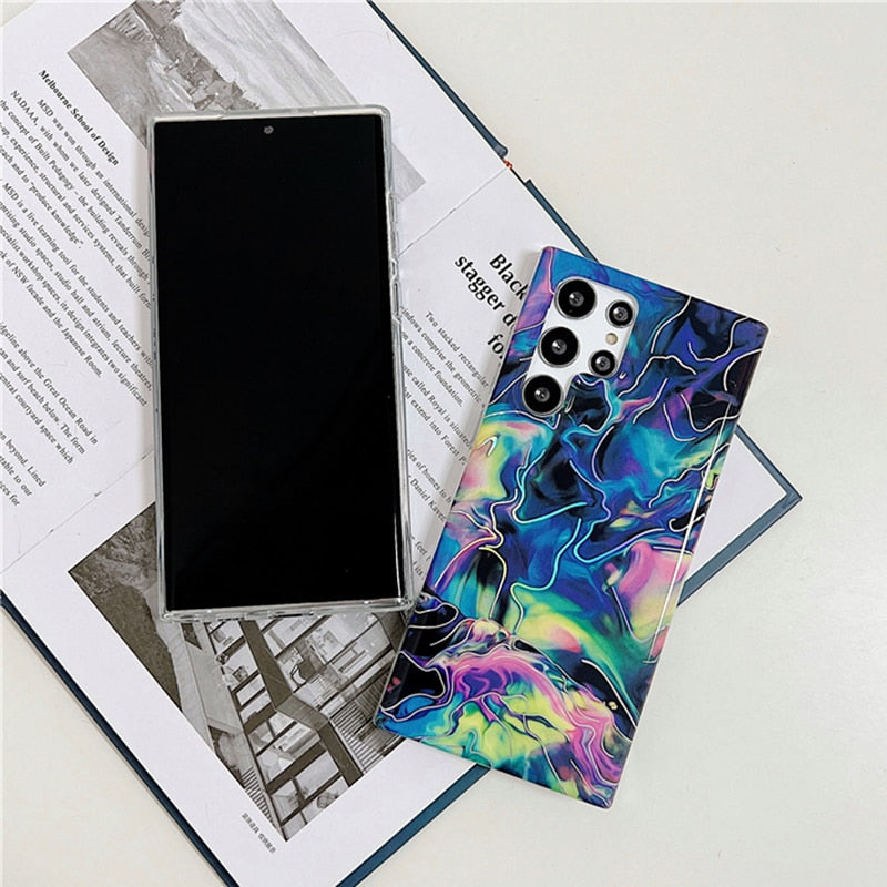 Gradient Marble Laser Samsung Case-Exoticase-