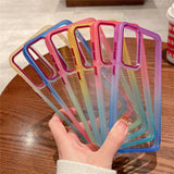 Gradient Rainbow Transparent Samsung Galaxy Case-Exoticase-