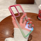 Gradient Rainbow Transparent Samsung Galaxy Case-Exoticase-