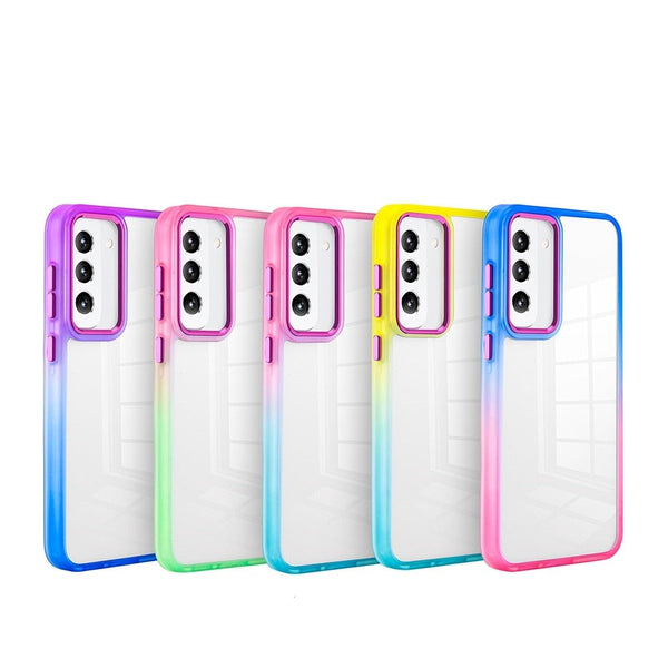 Gradient Rainbow Transparent Samsung Galaxy Case-Exoticase-