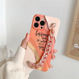 Happy Quotes iPhone Case with Chain-Exoticase-For iPhone 13 Pro Max-3-