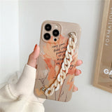 Happy Quotes iPhone Case with Chain-Exoticase-For iPhone 13 Pro Max-4-