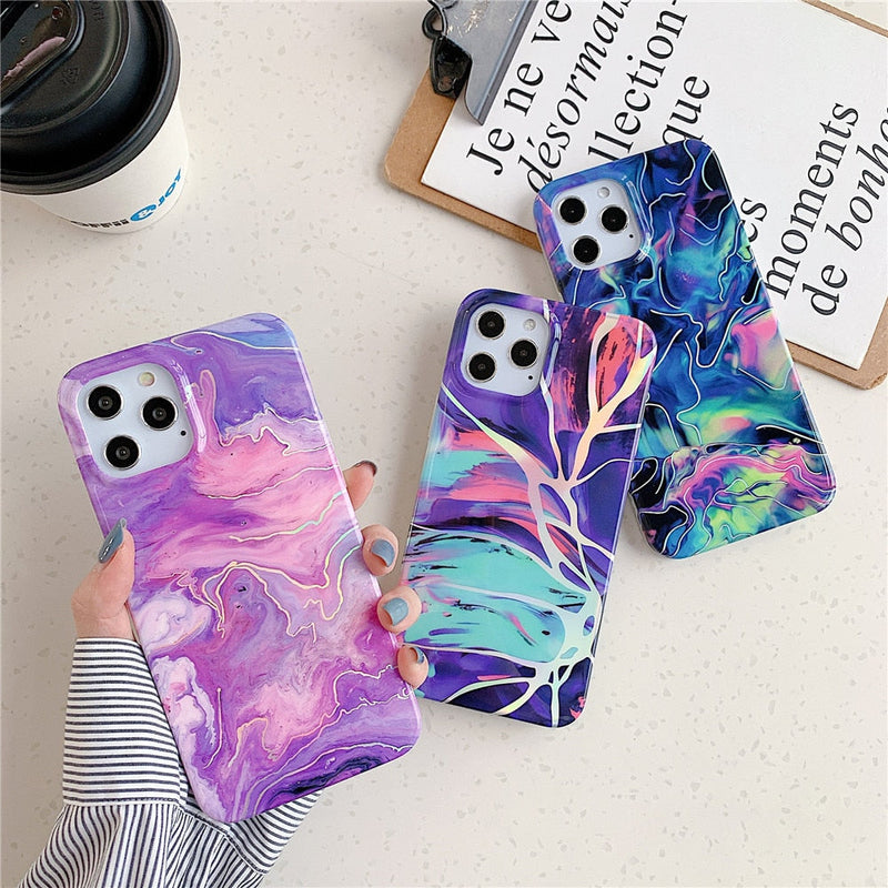 Laser Marble iPhone Case-Exoticase-
