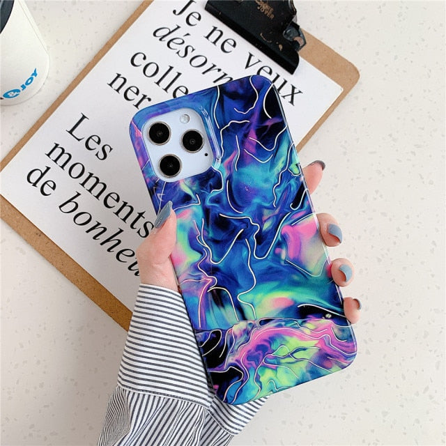 Laser Marble iPhone Case - Exoticase - For iPhone 13 Pro Max / 4