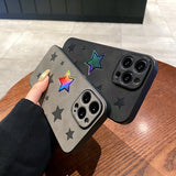 Laser Rainbow Stars Apple iPhone Case-Exoticase-