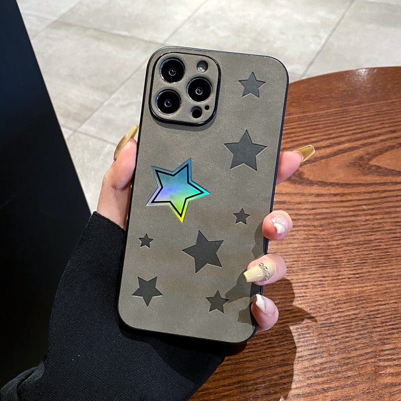 Laser Rainbow Stars Apple iPhone Case-Exoticase-Exoticase