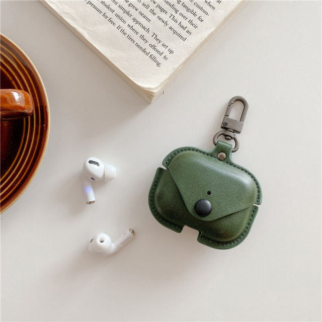 Leather AirPods 3 Case-Exoticase-Green-