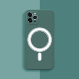 MagSafe Compatible Transparent and Silicone iPhone Case-Exoticase-For iPhone 13 Pro Max-Green-