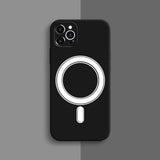 MagSafe Compatible Transparent and Silicone iPhone Case-Exoticase-For iPhone 13 Pro Max-Black-