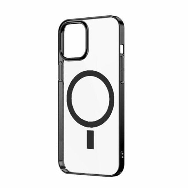 MagSafe Wireless Charging iPhone Cases-Exoticase-For iPhone 12 Pro Max-Black-