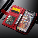 Magnetic Leather Wallet Flip iPhone Case-Exoticase-