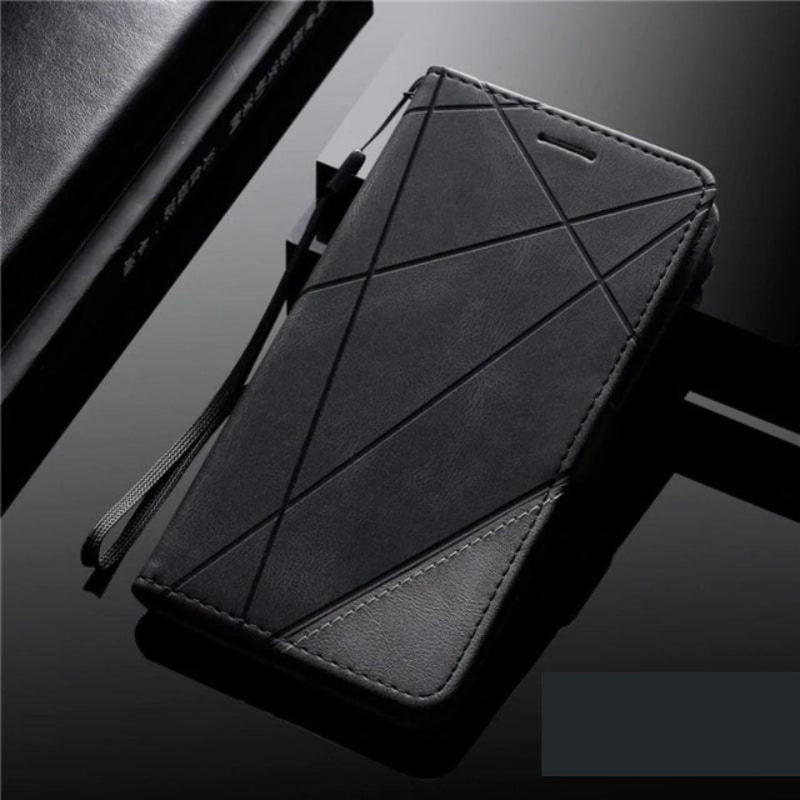 Magnetic Leather Wallet Flip iPhone Case-Exoticase-For iPhone 12 Pro Max-Black-