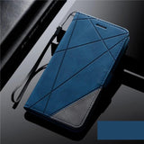 Magnetic Leather Wallet Flip iPhone Case-Exoticase-For iPhone 12 Pro Max-Blue-