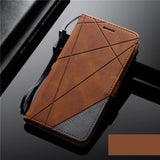 Magnetic Leather Wallet Flip iPhone Case-Exoticase-For iPhone 12 Pro Max-Brown-