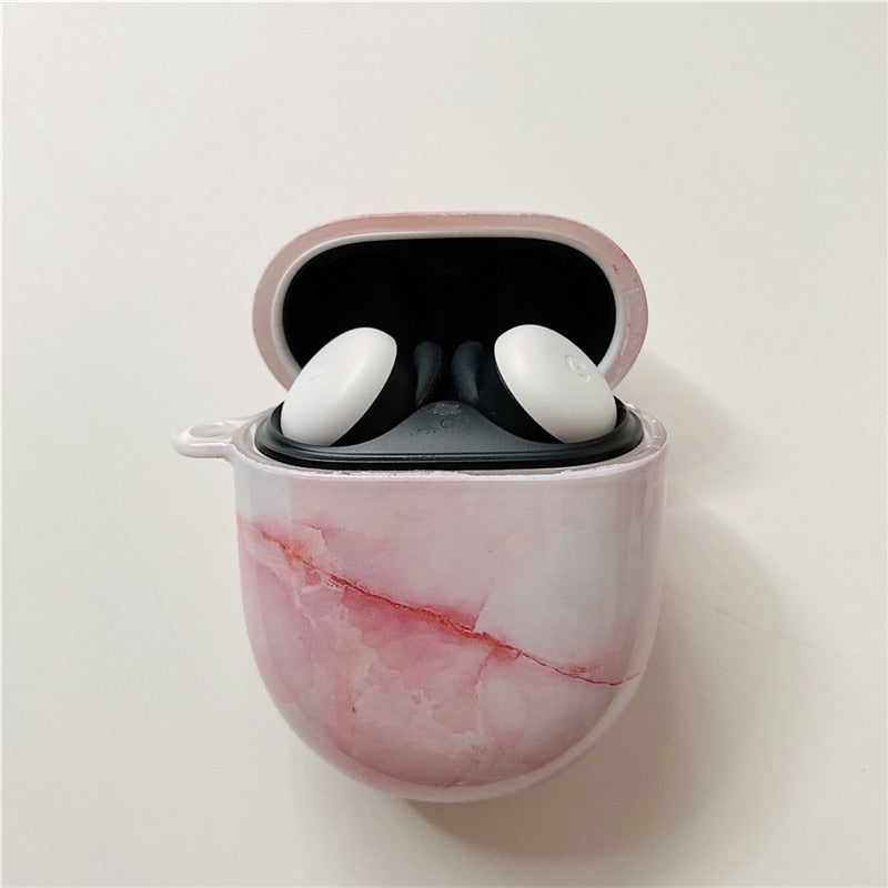 Marble Floral Google Pixel Buds Pro Case-Exoticase-F-