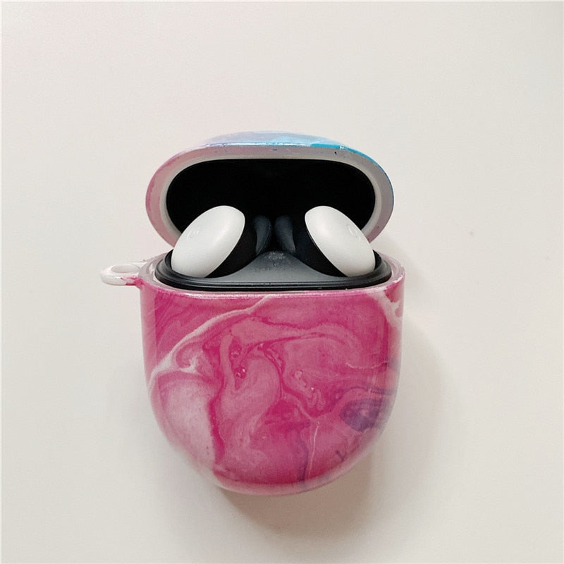 Marble Floral Google Pixel Buds Pro Case-Exoticase-L-