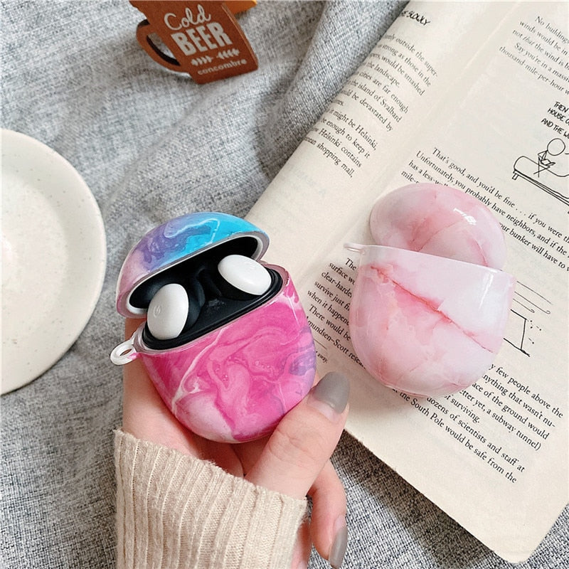 Marble Floral Google Pixel Buds Pro Case - Exoticase -